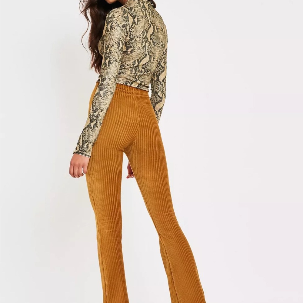 Urban outfitters Marigold stretchy ribbed velvet flared Pants